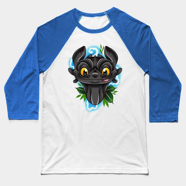 Toothless Baseball T-Shirt by Jurassic Ink